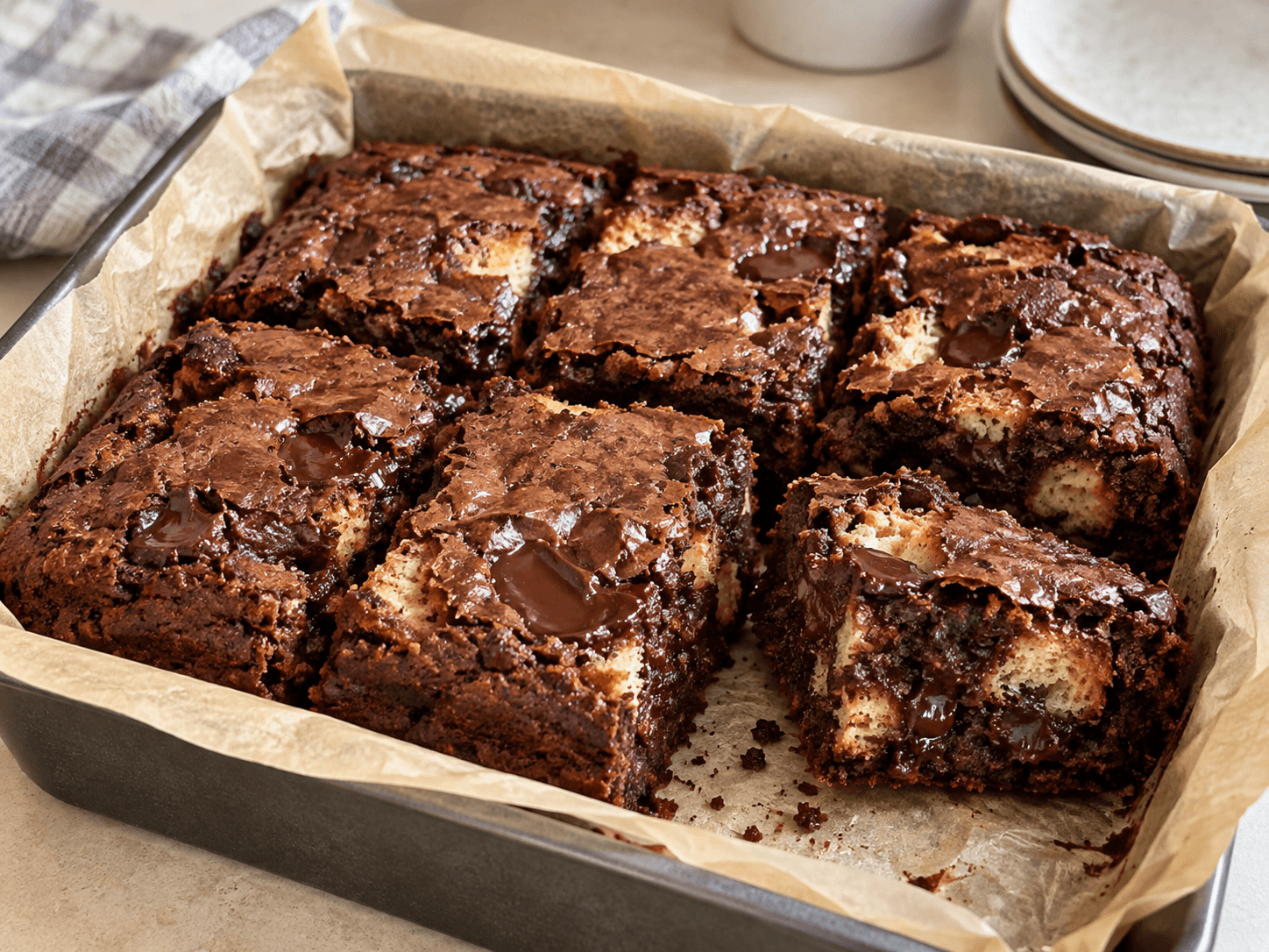 Air Fryer Brioche Chunk Brownies