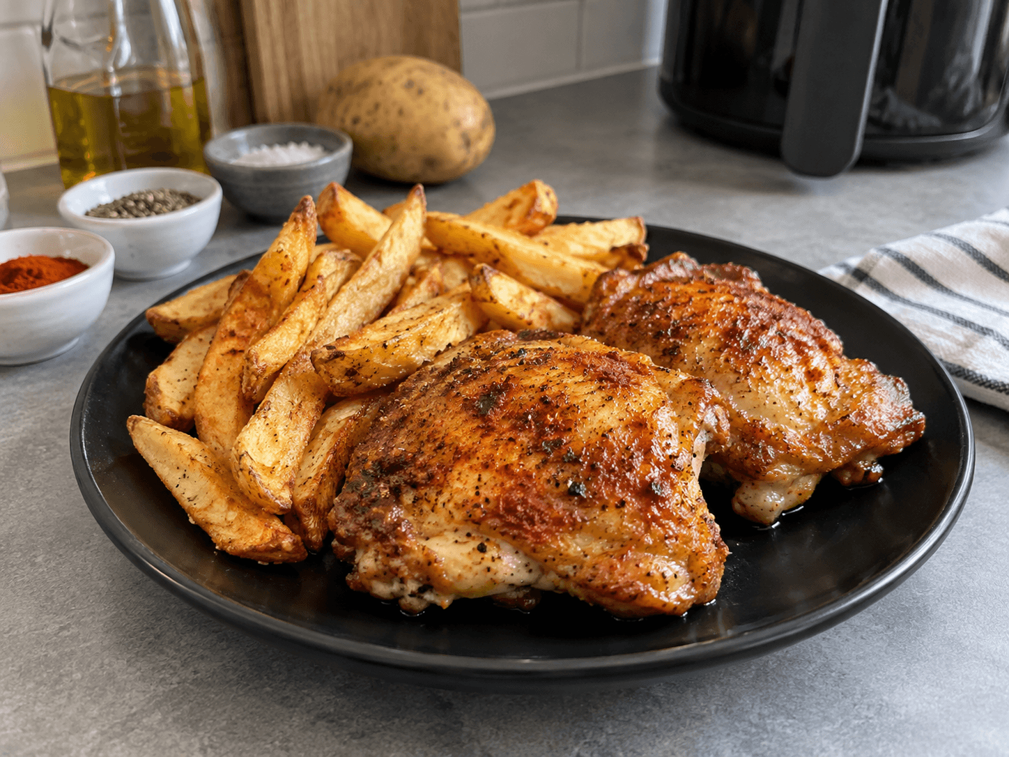 Air Fryer Chicken & Onion Bake