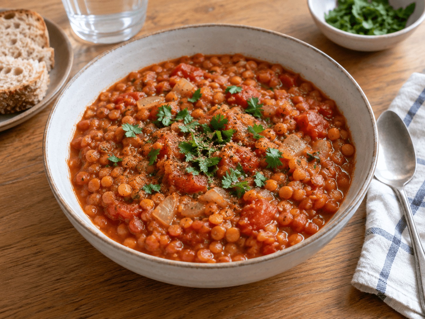 Air Fryer Lentil & Tomato Bake