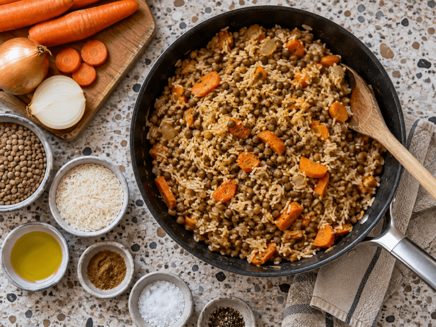 Air Fryer Spiced Rice & Bean Bowl