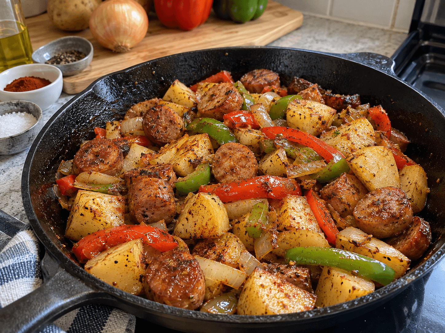 Air Fryer Sausage & Bean Bowl
