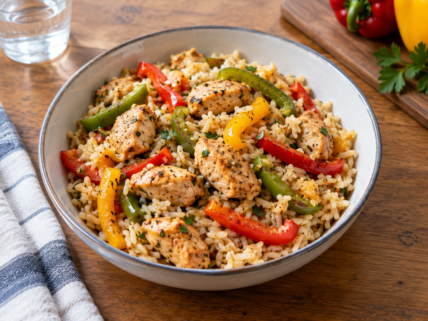 Peanut Chicken Rice Bowl